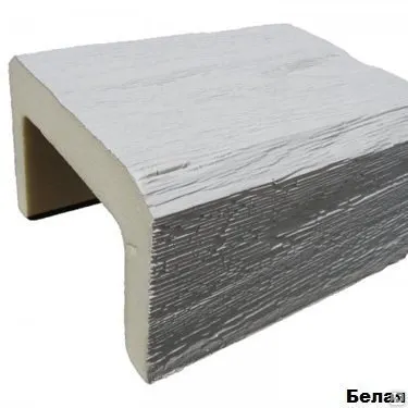 Фото №0 Декоративные балки под дерево Б-16 модерн (16х11х300см) цвет Белый