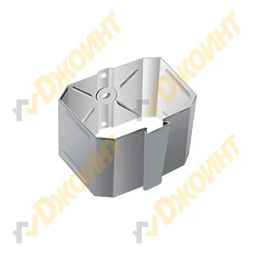 Фото №1 Держатель трубы прямоугольный (на кирпич) 76*102 RAL 7004 сигнальный серый