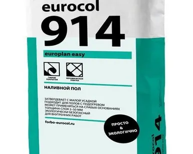 фото Ровнитель для пола Forbo Eurocol 914 Europlan Easy (2-50 мм, 15 МПа) 25 кг