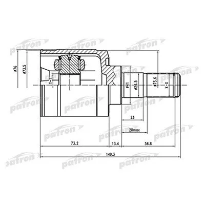 Фото №0 Patron ШРУС внутренний АКПП Elantra HD ор 495052HA21 Patron PCV1517