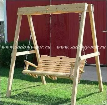 Фото №0 Качели деревянные -А3