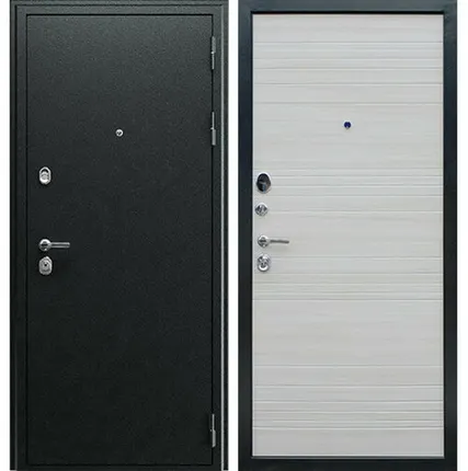 Фото №0 Входная дверь Некст-1 антик серебро-акация светлая поперечная АСД