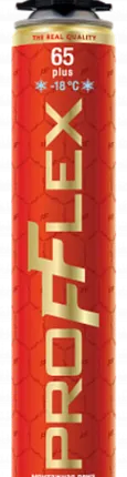 Фото №0 Пена монтажная, профессиональная, зимняя, под пистолет, 850 мл, Pro Red 65 Plus Profflex