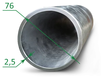 фото Труба оцинкованная эсв 76x2.5