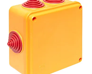 фото EKF Коробка огнестойкая 100х100х50мм IP55, 3 двойных клеммника 1,5-6 мм2 EKF