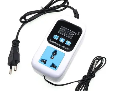 фото Цифровой терморегулятор с розеткой и выносным датчиком TS-W200