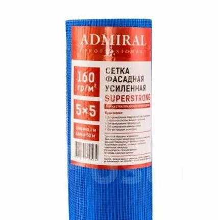Фото №0 Сетка малярная Admiral фасадная, синяя 160 гр/м2