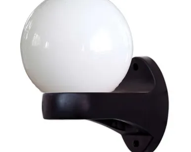 фото Светильник НБУ 06-60-02 "Шар" 180 опал /корпус черн. (инд. упак.) Элетех 1030480245