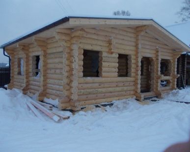фото Шлифовка сруба машинная