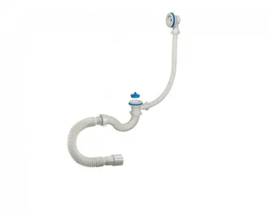 фото Сифон для ванны ORIO 1 1/2"*40, в комплекте гибкая труба 40*50