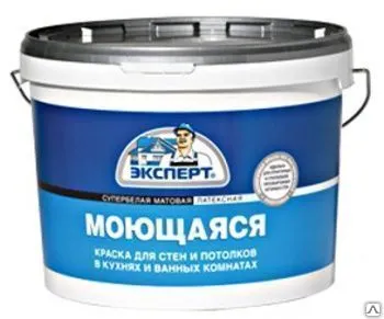фото Краска Супербелая Моющаяся латексная ЭКСПЕРТ 3 кг