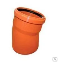 фото Колено канализационное наружное 160х15*, 22100