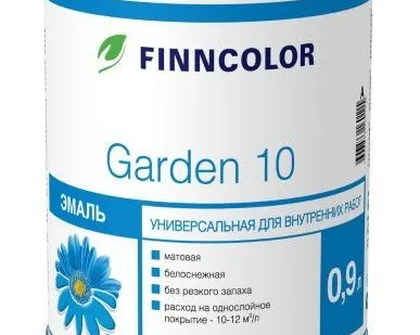 фото Эмаль ГАРДЕН 10 база С, 0,9 л FINNCOLOR