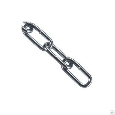 Фото №0 Цепь сварная длиннозвенная DIN 763 10мм, цинк