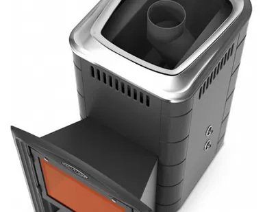 фото Банная печь ТМФ Тунгуска 2017 Carbon Витра антрацит