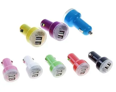 фото Автомобильное зарядное устройство 2 USB, 1,0А, 2,1А, микс 118332