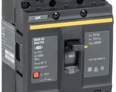 фото Выключатель автоматический 3п 100А 25кА ВА88-32 MASTER ИЭК SVA10-3-0100-02