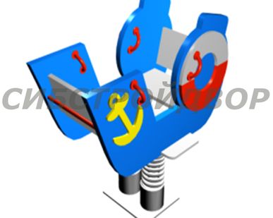 фото Качалка "Лодочка" на 2-х пружинах ИО.05.14 1150х760х1000