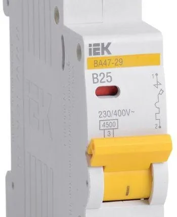 Фото №0 Выключатель автоматический модульный 1п B 25А 4.5кА ВА47-29 ИЭК MVA20-1-025-B