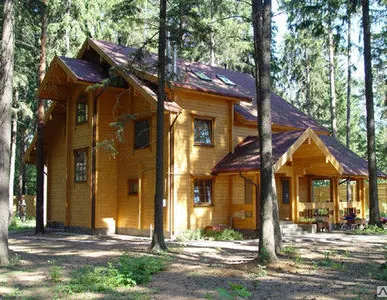 фото Строительство домов из бруса, оцилиндровки