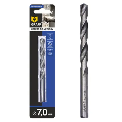 Фото №0 Сверло по металлу GRAFF, 7.0мм