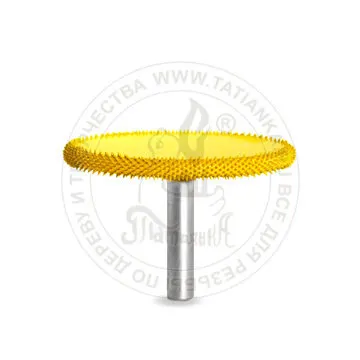 Фото №0 6RS2-40 - колесо, Ø хвостовика 6мм X Ø фрезы 50.8мм (fine/желтая)