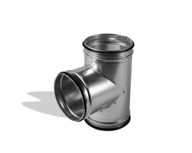 фото Тройник(КР1) -Ф160 -ф160 -100 -Ф160 -220 (Оц.ст./0,5/Р-Р-Р) // с резинкой