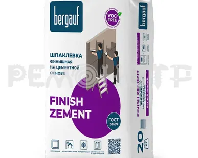 фото Шпатлевка вн/нар 20кг финишная на цемент основе BERGAUF Finish Zement (64) П
