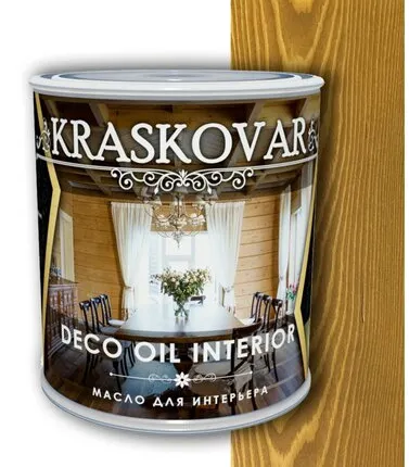 Фото №0 Kraskovar Deco Oil Interior масло для интерьерных работ дуб 0,75