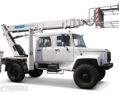 фото Автогидроподъемник АГП-22Т на шасси ГАЗ-33081(4х4)(5м.каб.) стрела вперед