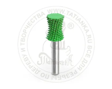 фото SUB-6CC12SE-70 - Цилиндр вогнутый, Ø хвостовика 6мм, Ø фрезы X 12,7мм, L фрезы 19,05мм (coarse)
