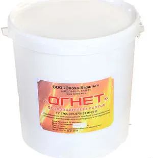 фото Огнезащитная мастика "Огнет" 1 кг (ведро 25кг)