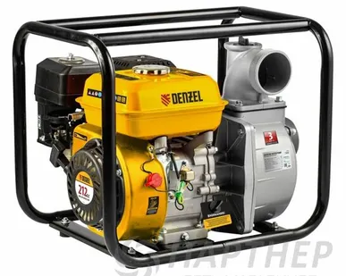 фото Бензопомпа Denzel PX-80 (7 л.с., 3", 1000 л/мин, глуб 8 м,напор 30 м, для чистой воды)