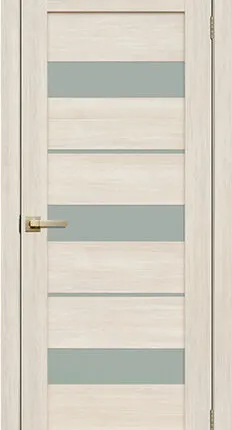 Фото №0 Дверь межкомнатная 200 (La Stella) стекло матовое, экошпон, Ясень снежный 2000х800мм