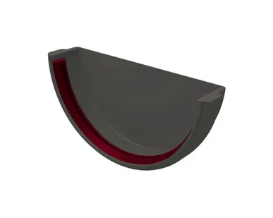 фото Заглушка желоба Классика120 ПВХ Grand Line графит (RAL 7024)