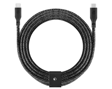 фото Кабель uBear Trend USB-C - Lightning, 2.4 м, 60 Вт, нейлон, черный