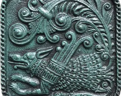 фото Чугунный изразец "Хорт"