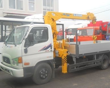 фото КМУ HD- 78 + SOOSAN SCS334, борт алюм. 6,2*2,55*0,6м.