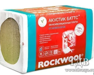 фото Роквул Акустик Баттс 1000х600х100мм (3 м.кв.)