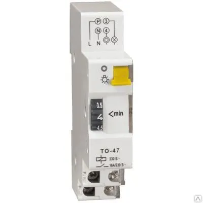 Фото №0 Таймер ТО47 освещения 16А 230В на DIN-рейку (от 1 до 7 мин) MTA30-16 ИЭК