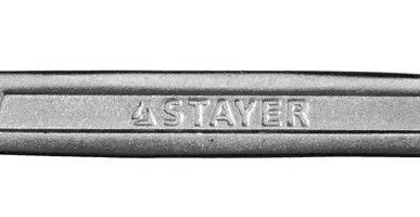 фото Ключ STAYER &quot;PROFI&quot; гаечный комбинированный Cr-V сталь, хромированный, 10мм