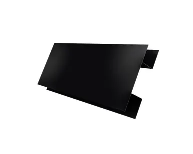 фото Планка H-образная БХ new 0,5 Satin с пленкой RAL 9005 темный черный