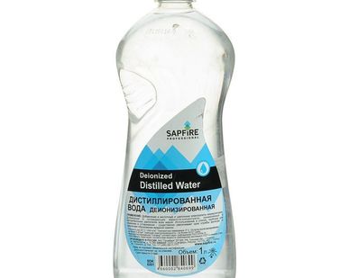 фото SDK-0201 Вода дистиллированная деионизированная SAPFIRE 1л
в