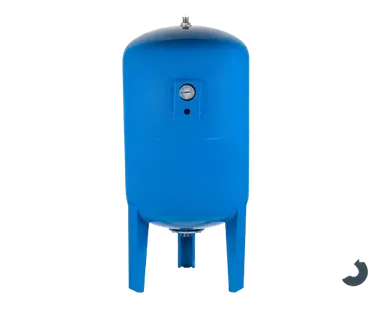 фото Гидроаккумулятор UNIPUMP 500 л вертикальный, с манометром (нижнее подключение)