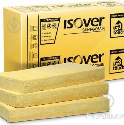 Фото №0 Фасаднадная вата (каменная) Isover Фасад пл. 130 кг/м3 /100 мм/ 1,8 м2/уп