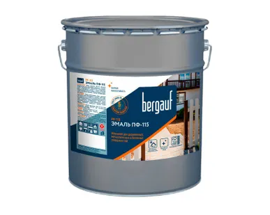 фото Эмаль ПФ-115 черная 1.8кг Bergauf