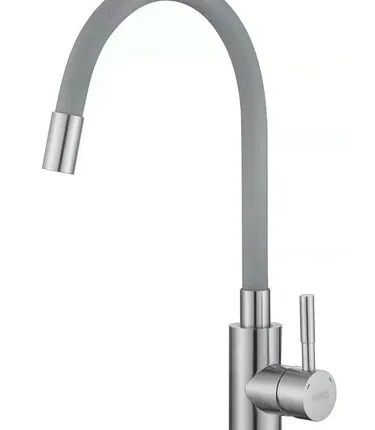 Фото №0 Смеситель Esko Snake K44 G для кухни, гибкий излив, серый