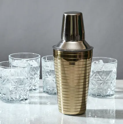 Фото №0 Шейкер коктейльный Tempesta, золото