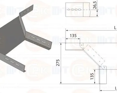 фото Отвод боковой НЛ-ОБ20 УТ2,5 цинк