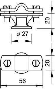 Фото №0 Держатель проволоки d8-10мм с перемыч. Тип:113 Z8-10 OBO 5229960